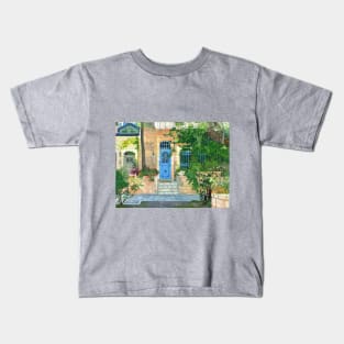 Blue door, Jerusalem scene Kids T-Shirt